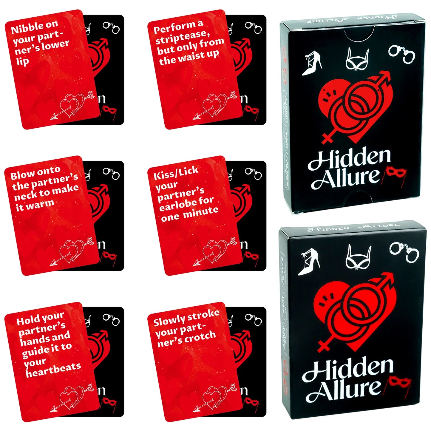 50-Card Couples Drinking Game Cards Set 8.9x6.4cm Challenge Cards Perfect for Date Nights Bedroom Fun Adult Parties