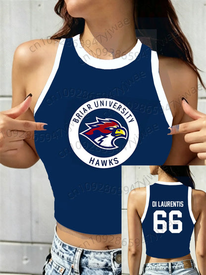 Summer Women's Off Campus Briar University Tank Top T-shirt Crop Vest Top Tees Graham 44 22 DI LAURENTIS 66 Not Suitable For Men