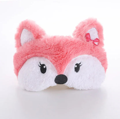 Cute Sleep Mask Eye Sort Bandage Plush Blindfold Cover Sleeping Dream For Girl Women Night Animal Eyepatch Nap Relax Health Care
