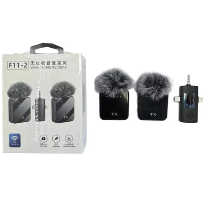 Hot selling new F11 3-in-1 F15 2-in-1 lavalier microphone 1-to-2 wireless lavalier microphone integrated microphone