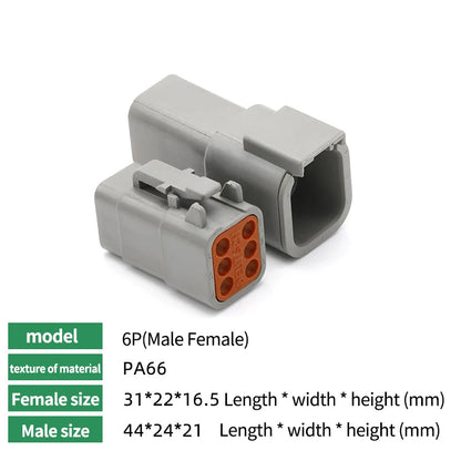 10/50/100 Sets Deutsch DTM/DT/DTP/DTF Automobile Connector Plug&Socket Male&Female Terminal DTM04-2/3/4/6/8/12 DTM06-2/3/4/6/8S