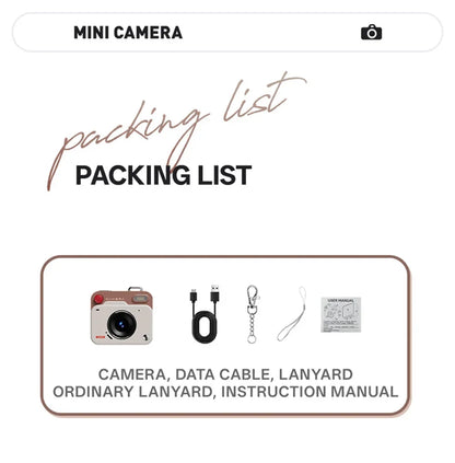 2025 New Thumb Pocket CCD Digital Camera HD Retro Mini Camera Portable Keychain Camera Outdoor Travel Photo Recorder Gift