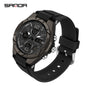 SANDA Luxury Ms LED Digital Sport Watch Fashion Casual Gold Wrist Watch Women Girl Military Waterproof Quartz Wristwatches 6062