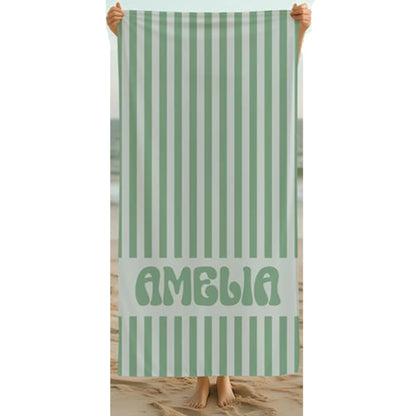 Personalized Beach Towel Custom Name/Logo Microfiber Towel Thin Quick Dry Absorbent for Beach Swimming Yoga Bath Sports