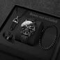 4PCS Fashion Men Business Watches Jewelry Set Casual Arabic Dial Male Leather Strap Quartz Wristwatch Reloj Hombre (Without Box)