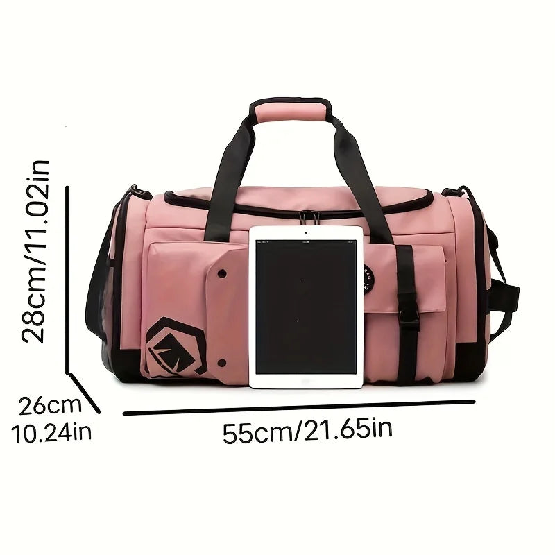 Large-capacity travel backpack, wet and dry separation sports gym bag, independent shoe storage compartment