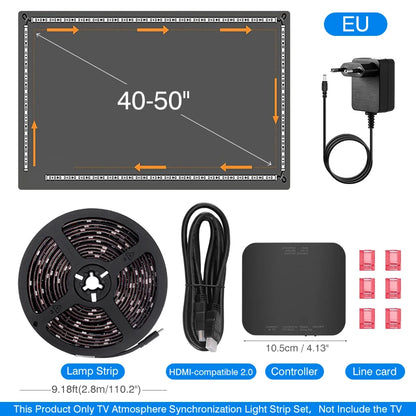 Ambient LED TV Backlights 4K Device Box Tape Screen Color Sync No Wi-Fi  No APP TV LED Strip Lights Kits RGB TV Led Backlights