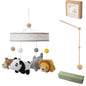 Crochet Animal Crib Bell 360 Degree Rotation Crib Mobile Built in Bell Sensory Bed Bell Toys Mobile Hanging Toys