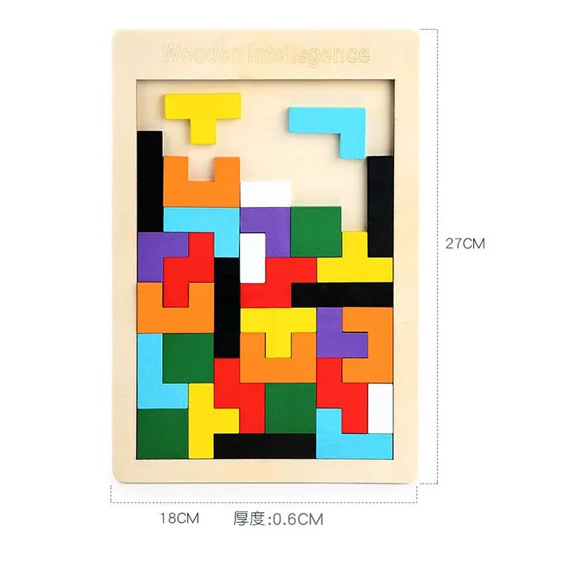 Wooden Puzzle Baby Early Education Fun Game Children Thinking Logic Square Toy Puzzle gifts for children