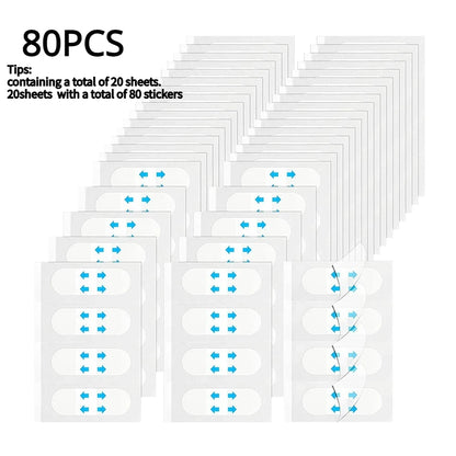 Wholesale 80pcs Invisible V Face Lifting Patches Facial Slimming Firming Stickers for Forehead Neck & Chin Beauty Health NALSYAO