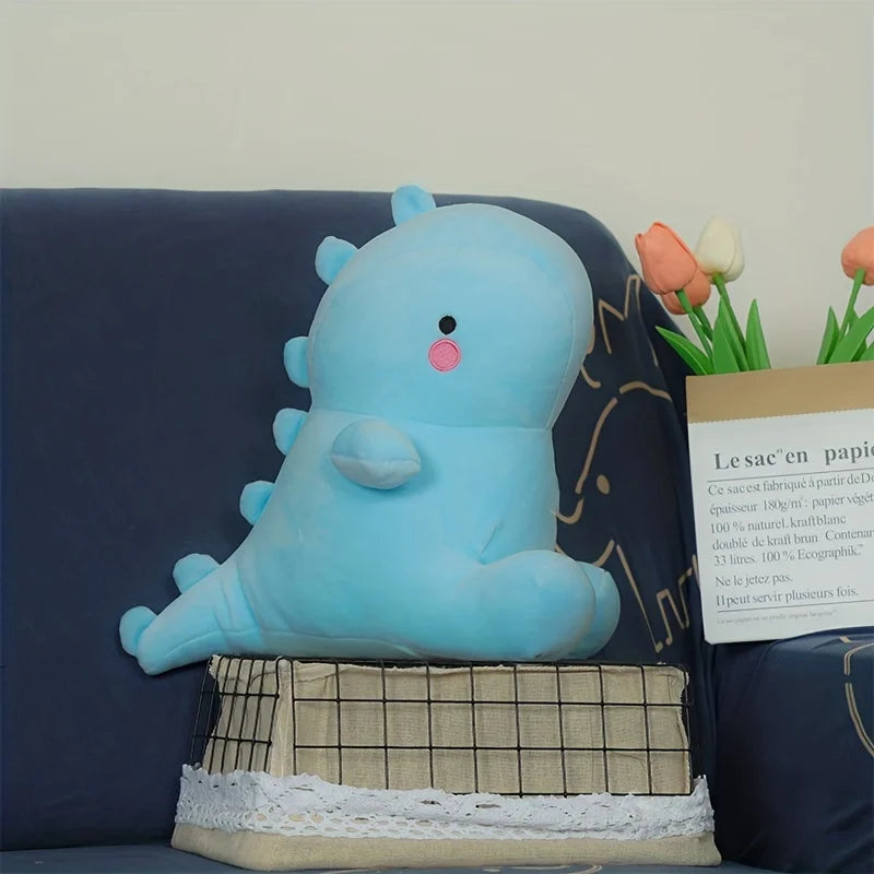 Color dinosaur plush toy,Squishy Dinosaur Doll Plush Toy, Sitting Soft Dino Plushie Colorful Little Cartoon Kawaii Animal Peluch