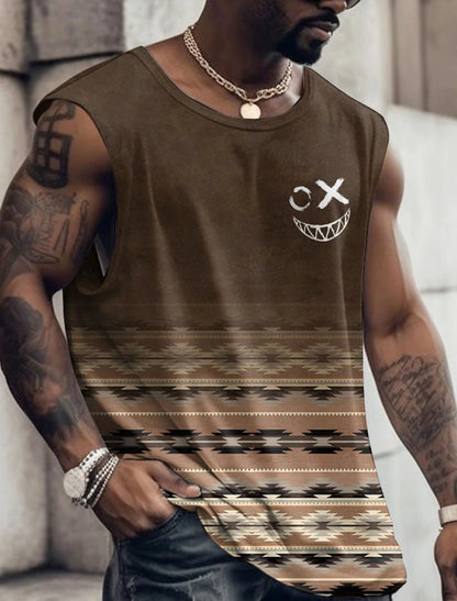 Sports Vest Mens Loose Summer Trendy Fitness Sleeveless Bottom Shirt Retro Oversized Round Neck Short Sleeve T Shirt 2Xs-6Xl