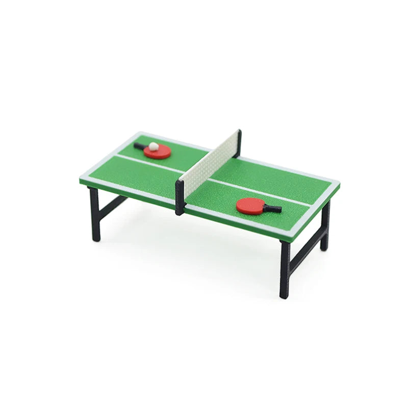1:12 Miniature Table Tennis Racket Model Table Tennis Table Decor Accessories