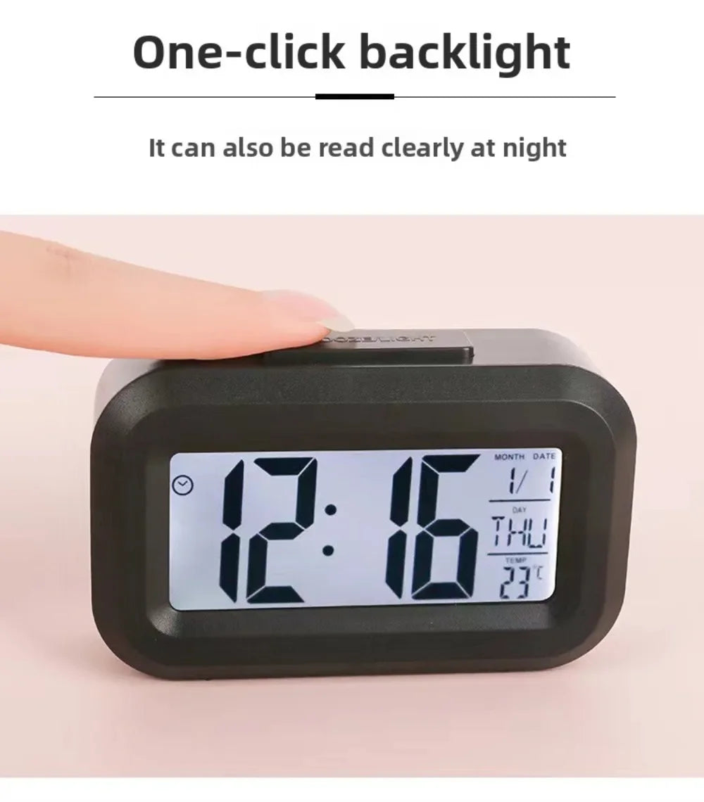 Digital Led Clock Household Bedside Battery Powered Multi-function Alarm Clock Desk Things for the Room Table Clocks Home Decor