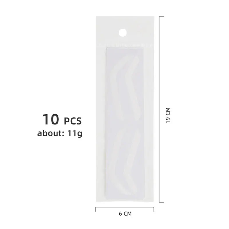 10Pcs Disposable Eyebrow Stencil Sticker Grooming Brow Shaper Template Eyebrow Tattoo Tint Airbrush Auxiliary Make Up Tool