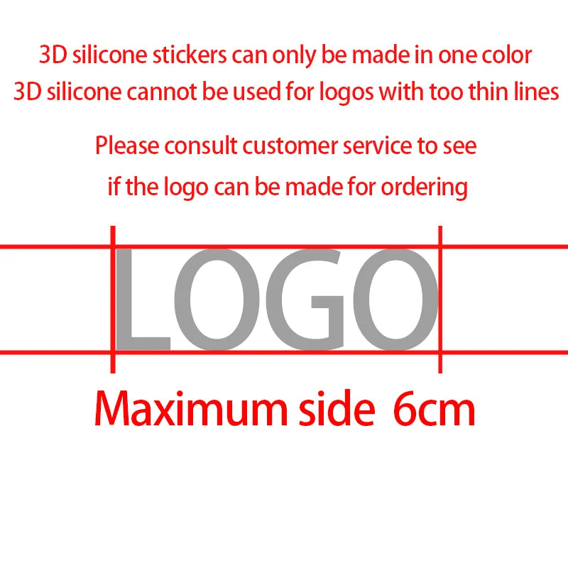 10PCS Customized Brand 3D Silicone One Color HTV Heat Transfer Printing Raised Personalized Logo Clothing Label T-Shirt Sticker