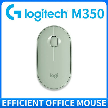 Logitech M350 POP Wireless Mouse Dual Mode Bluetooth 2.4Ghz Silent Click 18-Month Battery For PC Laptop Travel Office
