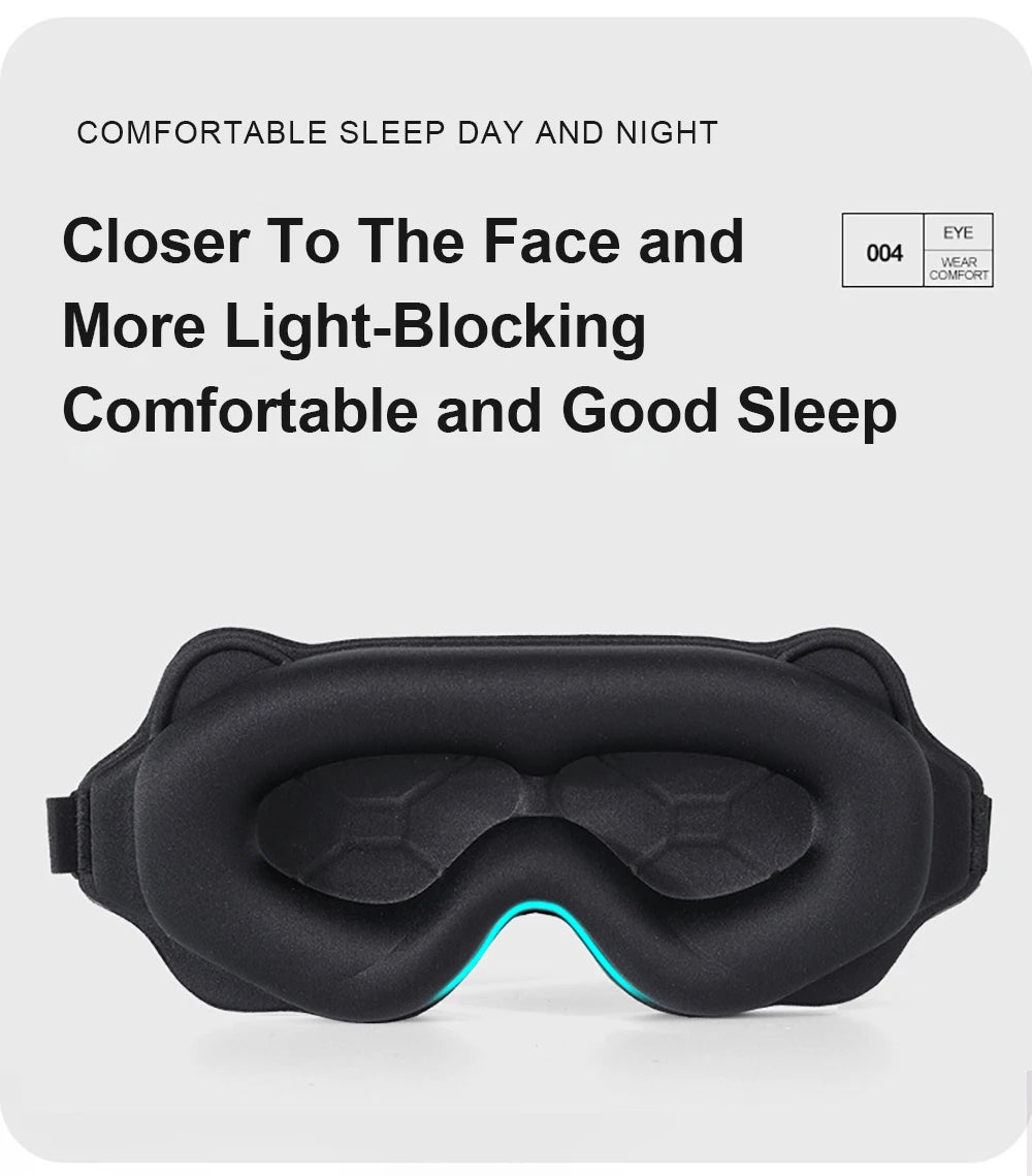 3D Sleeping Mask Block Out Light Soft Padded Sleep Mask For Eyes Slaap Masker Eye Shade Blindfold Sleeping Aid Face Mask Eyepatc