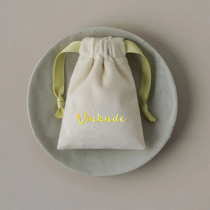 100pcs Custom Logo Jewelery Velvet Drawstring Bag Soft Champagne Velvet Suede Pouches Packaging for Wedding Party Gift Organizer
