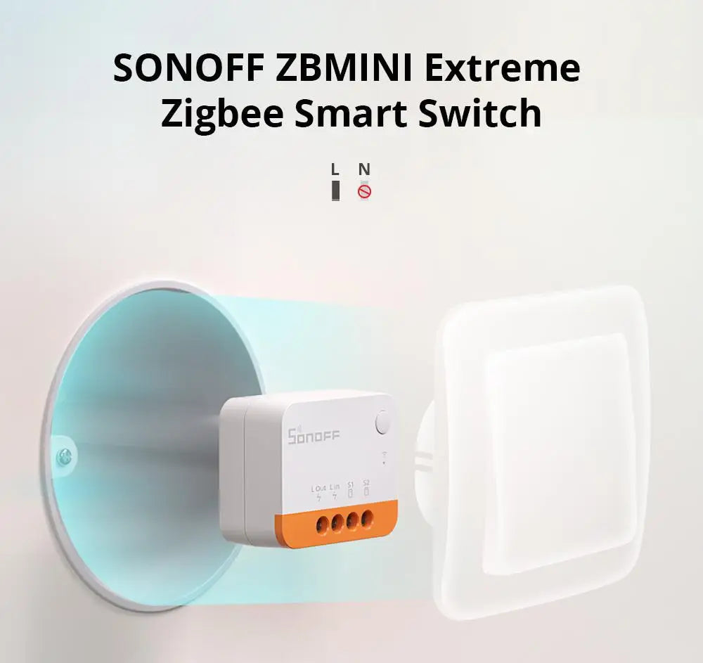 SONOFF ZBMINI-L2/ZBMINIR2 Zigbee DIY Smart Switch Module No Neutral Wire Require 2 Way Control Home Automation For Alexa eWelink