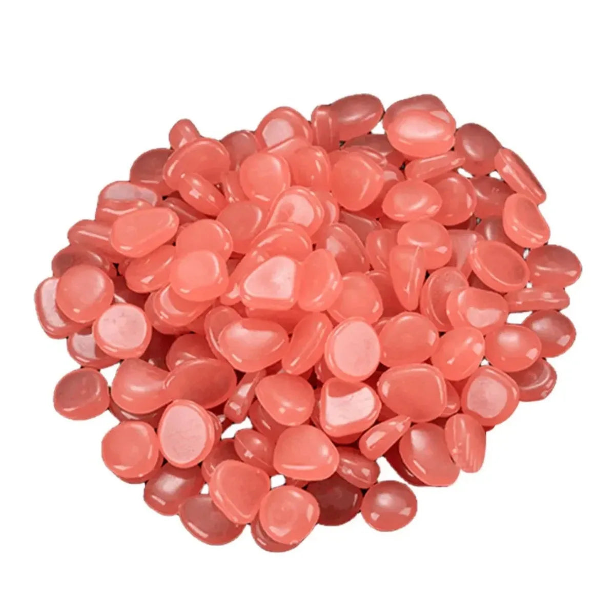 300Pcs the Garden of Light on the Dark Pebbles for Yard Rock and Manwalk Decoration Fairy Tale Garden DIY Decorative Luminous Stone