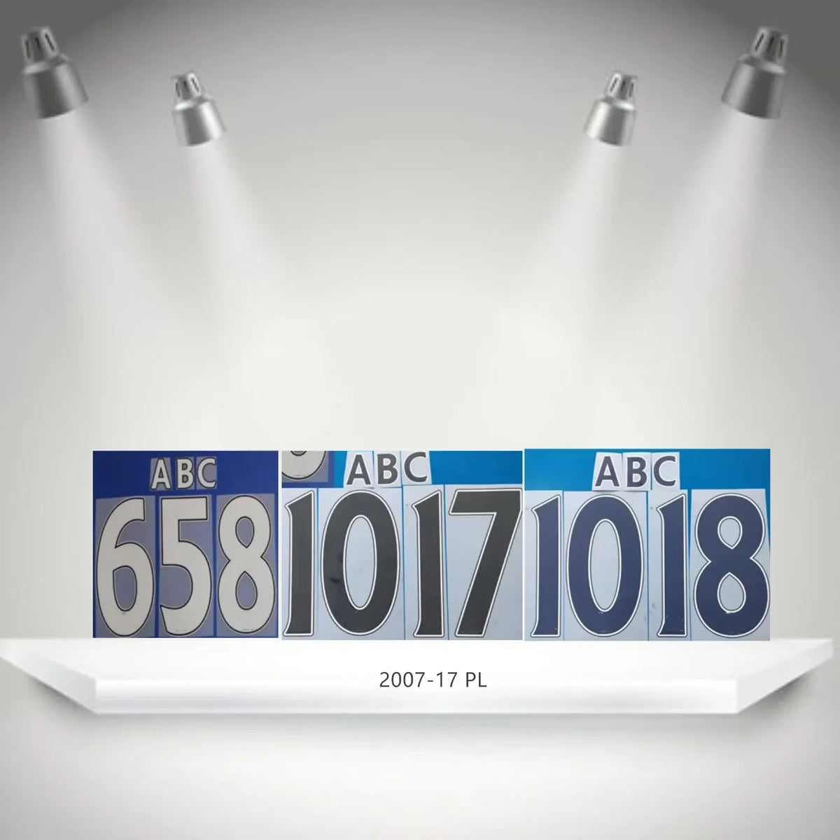 Retro 2007-17 White Black BlueKUN AGUEROmaterial Nameset number Hot stamping stickers Patch Badge 2017