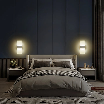 Modern minimalist wall lamp, indoor LED wall light, aluminum acrylic hardwire, bedroom living room corridor staircase Sconces