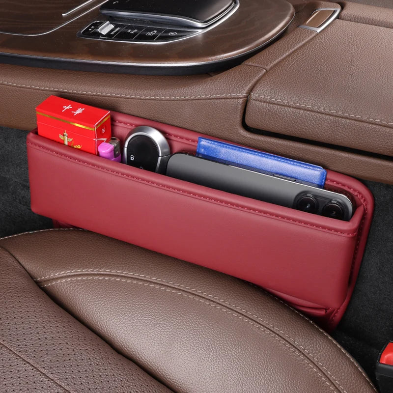 1PC Leather Car Organizer Box Car Seat Slit Gap Pocket Multifunctional Driver Seat Storage Holder Auto Interior Accessories