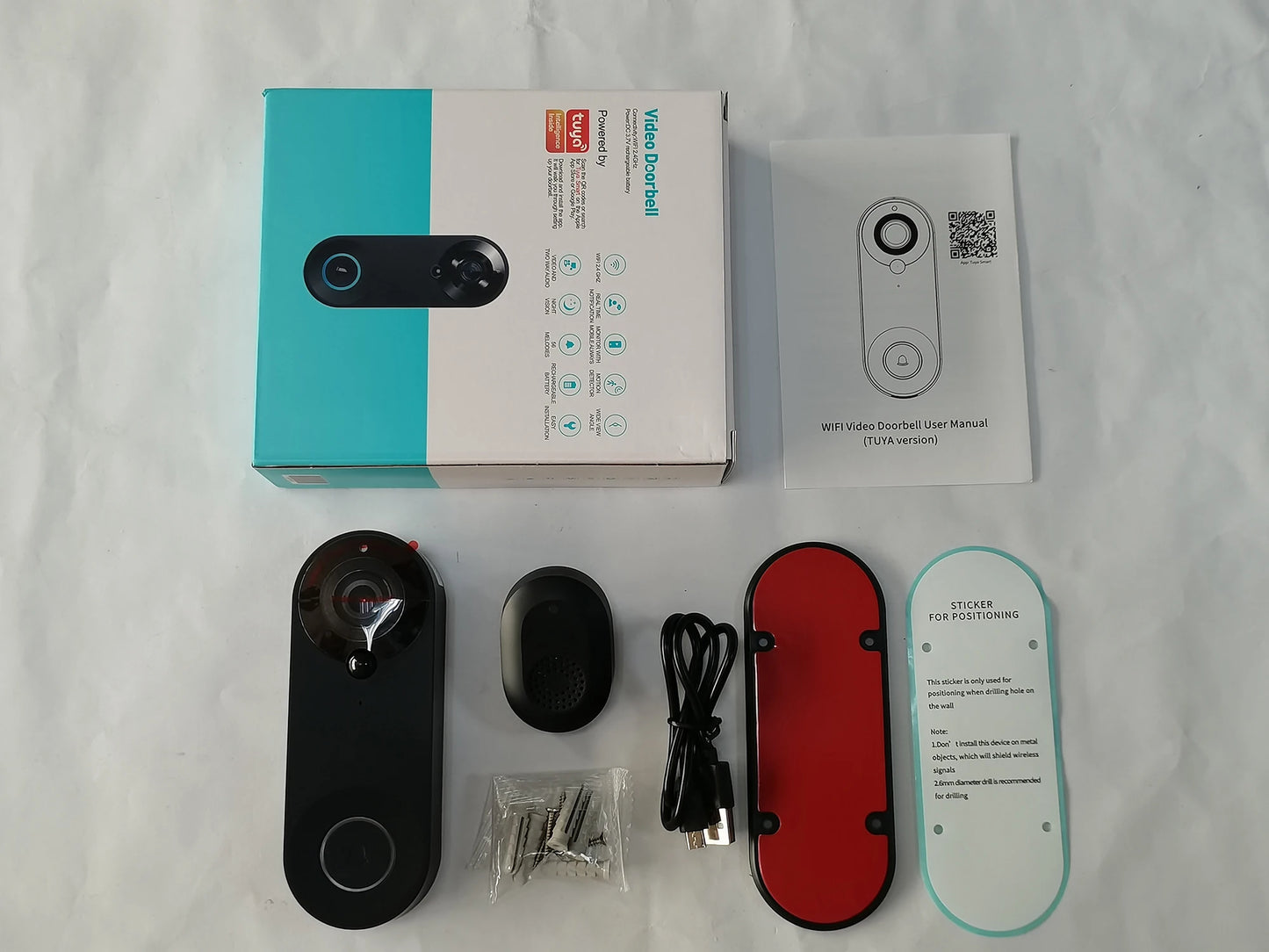 Bezprzewodowa kamera dzwonkowa 1080P WiFi Smart Door Bell Tuya Smart Home Security Detekcja ruchu Night Vision Intercom Dzwonek