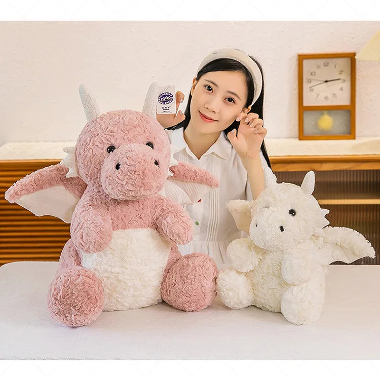 22-60CM Cute Pterodactyl Flying Dragon Doll Dinosaur with Wings Plush Toy Bed Pillow Sleeping Companion Soothing Gift for Kid