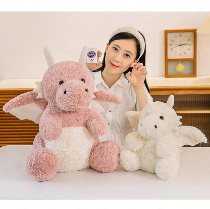 22-60CM Cute Pterodactyl Flying Dragon Doll Dinosaur with Wings Plush Toy Bed Pillow Sleeping Companion Soothing Gift for Kid
