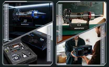 Super Turbofan Engine Model Brushless Motor Function Fan Electric High Performance Power Turbine Cool Boutique Toy Gi