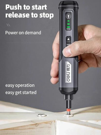 Bezprzewodowy wkrętak elektryczny akumulatorowy 2000 mAh Li-Ion Mini wiertarka 4 V Zestaw elektronarzędzi do konserwacji i napraw domowych