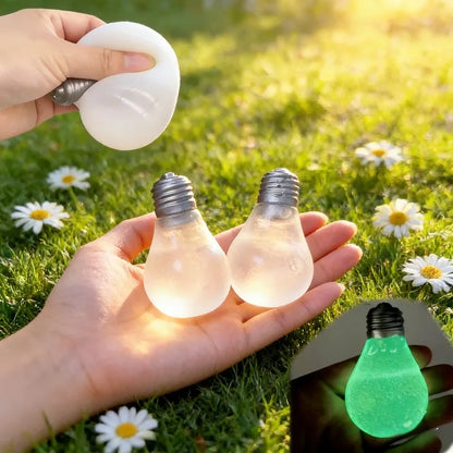Squishy Light Bulb Maltose Luminous Squeeze Toy Slow Rebound Sensory Fidget Toy Anxiety Relief Novelty Funny Decompression Gift