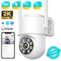 4MP 2K Mini Wifi Camera with 4X Digital Zoom Indoor Night Vision IP Surveillance Camera for Home Security Protection ICsee APP