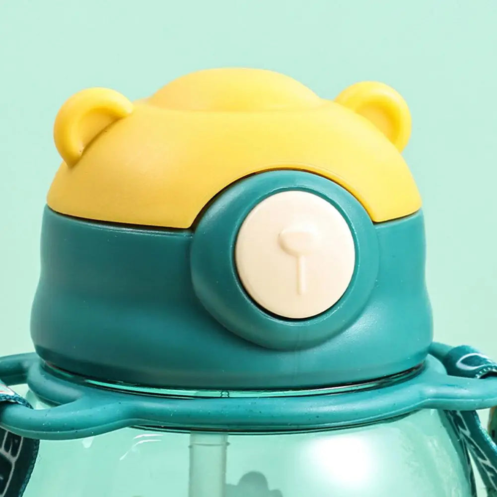 650ml Cute Water Bottle Cup With Straw Adjustable Shoulder Strap Portable Leakproof Students Kids Adults Outdoor BPA Safe 2026