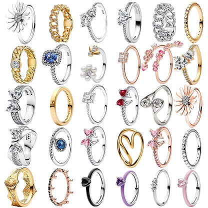 S925 Silver Bow Love Flower Ring Fashionable and High End Style Ring