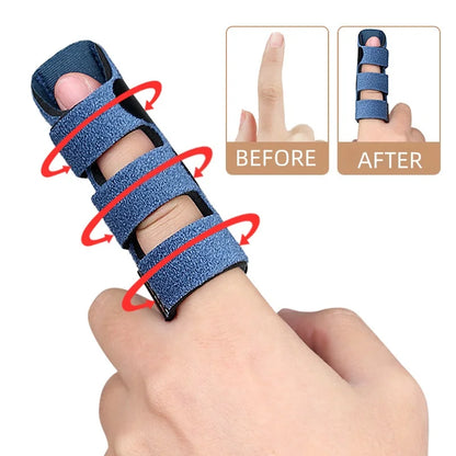 3pcs Adjustable Finger Splint, Hand & Finger Support Brace with Fixing Straps for Sports, Unisex Daily Protection & Recovery Aid