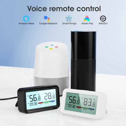 Zigbee Weather Station Digital Thermometer Room Tuya Smart Hygrometer Electronic Table Clock Temperature And Humidity Sensor