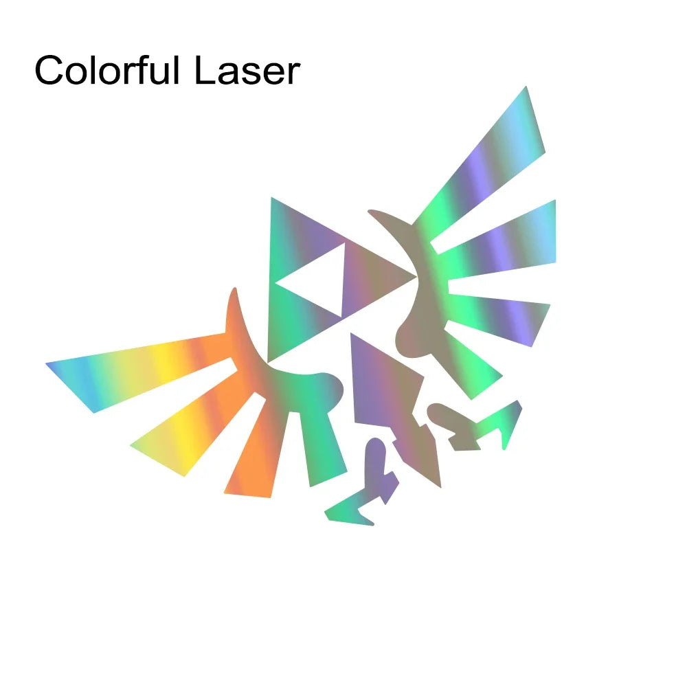 16x9.7cm Triforce Wings Car Stickers Vinyl Decal Auto Accessories For BMW Mini Volkswagen Audi Benz Tesla Golf Audi Fiat Ford
