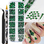 12grids Half Round Pearls Beads 3D Nail Charms 1.5/2/2.5/3/4/5mm White Flatback Pearls Nail Jewelry Nail Craft Pearl Rhinestones