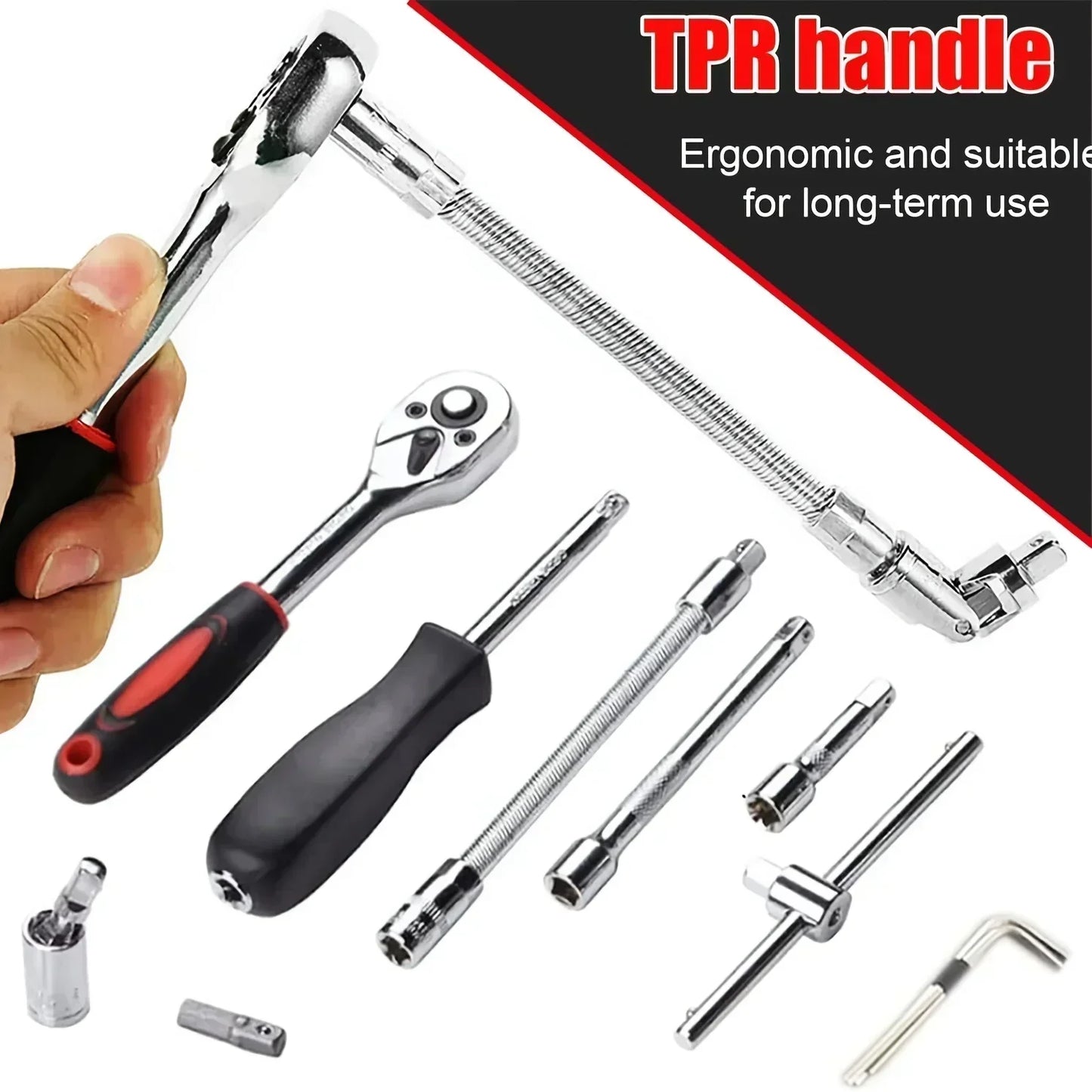 46-Piece Socket Wrench Set Car Motorcycle Auto Protection Set Household Xiaofei Hardware Tools Combination Set