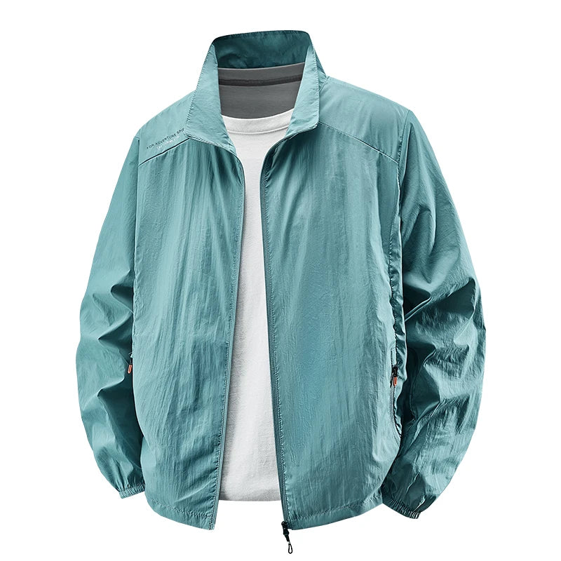Sunscreen Jacket for Men Summer Thin Lightweight Breathable UV Protection Ice Silk Outdoor Fishing Hiking Sikn Coats