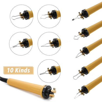 Adjustable Temperature Wood Burner Pyrography Pen Burning Machine Gourd Crafts Tool Set With Welding Wire Soldering Iron Kit