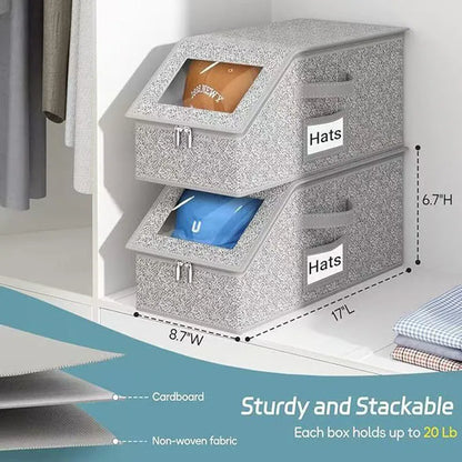 Multifunctional Large Capacity Foldable Baseball Cap Storage Box With Lid Dustproof Hat Organizer Container For Home Closet