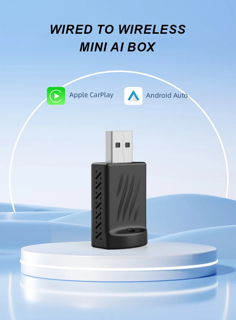 2in1 Wireless CarPlay Dongle Wireless Android Auto Adapter AI Smart Box For Car With Wired CarPlay Car Intelligent Systems
