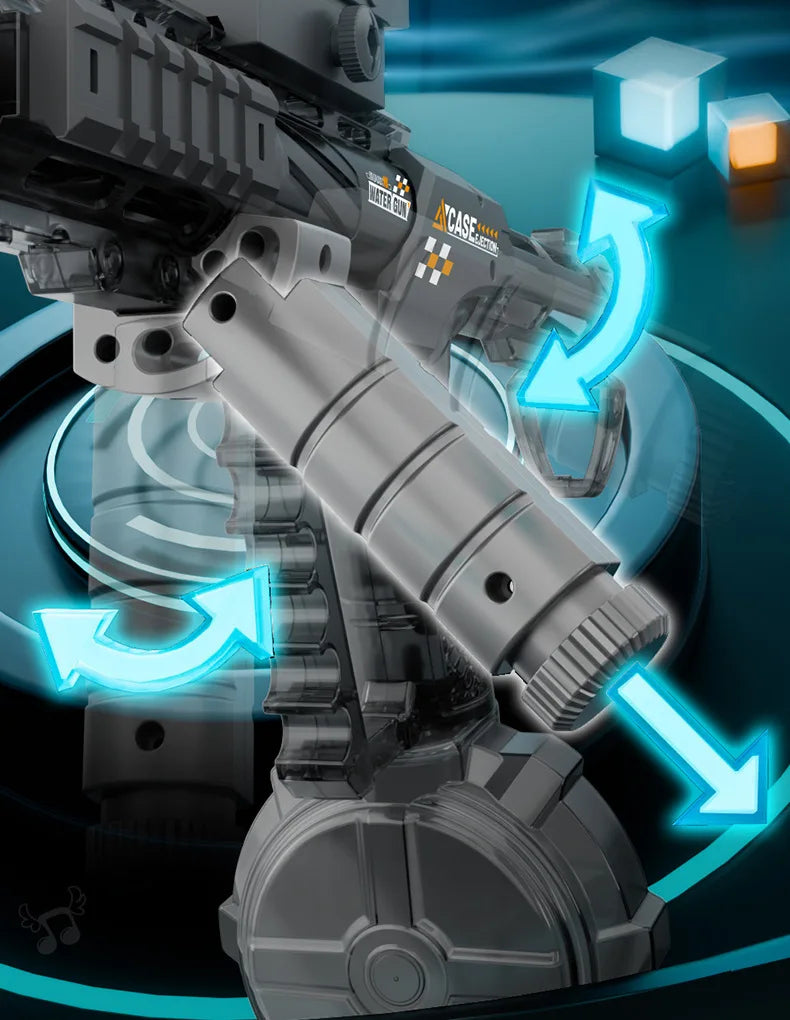 Electric Water Gun with LED Light Large-capacity Long-range Shooting Water Gun Summer Outdoor Game Toy Children's Adults' Gift