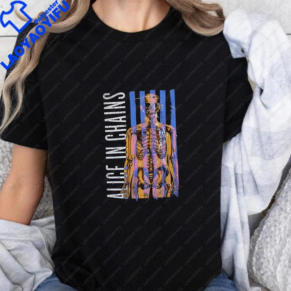 Men's T-shirts and Tank Tops. Comfortable Short-sleeved Shirts for Both Men and Women By Alice in Chains, Suitable for Summer.