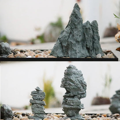 Sandstone Stone Miniature Mountain Fairy Garden Bonsai Rockery Lanscaping Ornaments Aquarium Decoration Accessories Home Decor