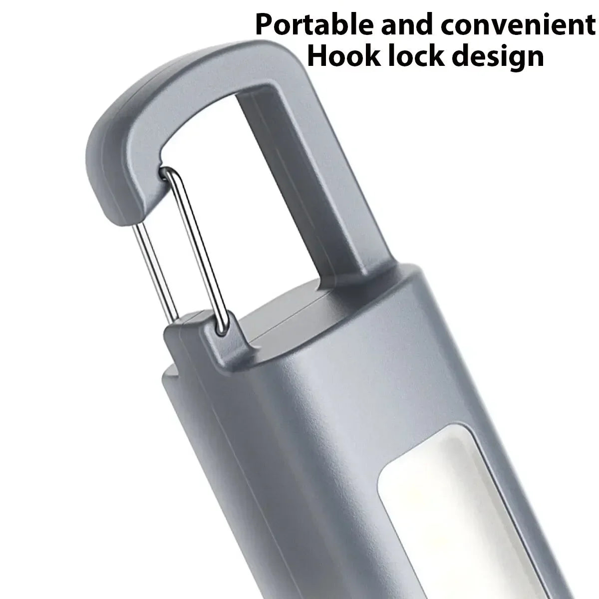 Mini Portable LED Strong Lighting ABS Flashlamp USB Rechargeable With Hook Zoomable Torch Outdoor Camping Hanging Emergency Lamp